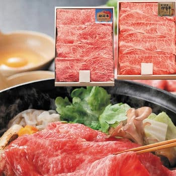 【父の日限定】松阪牛＆伊賀牛すき焼き用肉食べ比べセット