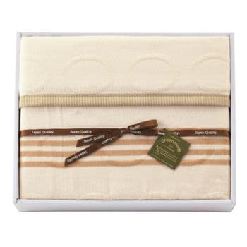日本製 綿毛布 エコドット シルク混綿毛布 EDG15081U