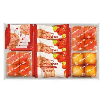 商品イメージ　あまおう苺バウムクーヘン&プチフィナンシェ ギフトボックス FAO-25R