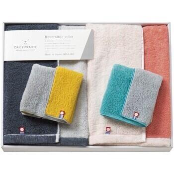 ハーフバスタオル2P＆タオルハンカチ2P