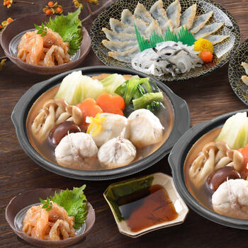 ふくたたき刺身とふく個食鍋セット（2セット入）