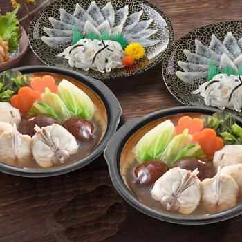 とらふく刺身・とらふくちり個食鍋セット（2セット入）