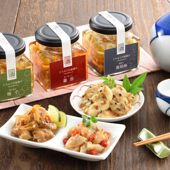 とらふくの油漬け　三種詰合せ