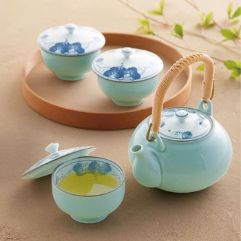 掛分ぶどうM蓋付茶器揃