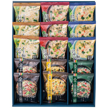 和養生にゅうめん3種と五養粥（3種・15食）