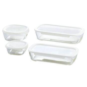 耐熱ガラス製保存容器4点セット
