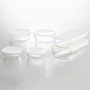 耐熱ガラス製保存容器6点セット