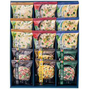 和養生にゅうめん3種と五養粥3種15食セットWGK-50