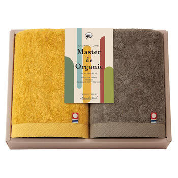 日本製 愛媛今治 オーガニックハンドタオル2P