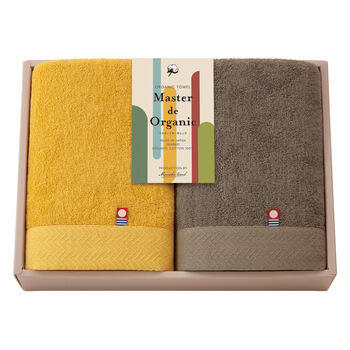 日本製 愛媛今治 オーガニックフェイスタオル2P