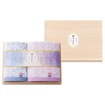 日本製 愛媛今治 フェイスタオル&ハンドタオル（木箱入）