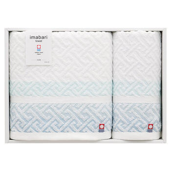 紋ジャガードコンパクトバスタオル&ウォッシュタオル