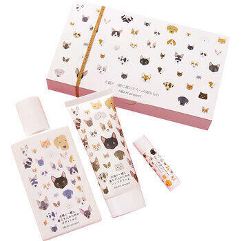 犬猫と一緒に暮らす人のためのハンドクリーム・リップクリーム・ボディミルクギフト