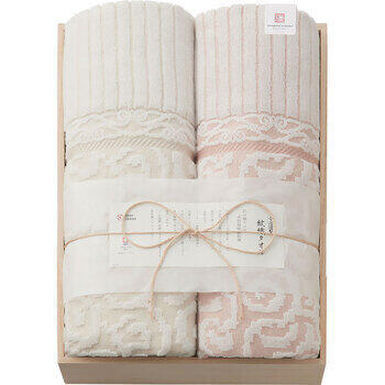 紋織タオルタオルケット2枚セット（木箱入）