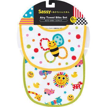 サッシーのあかちゃんえほんタオルタオルビブ2枚セット