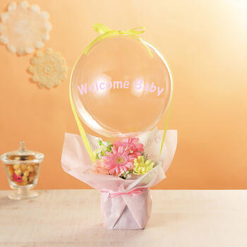 フラワー×バルーンアレンジウェルカムベビー