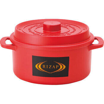 ライザップココット型電子レンジ用鍋レッド