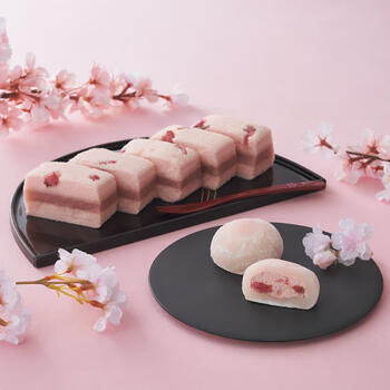 桜ふわふわ・苺ムース大福セット