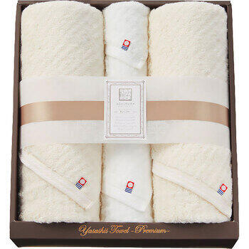 やさしいたおるベーシックラインロングバス・フェイスタオル各2枚セット