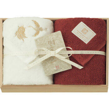 極上タオルsuperior慶賀フェイスタオル2枚セット（木箱入）