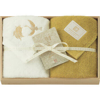 極上タオルsuperior慶賀フェイスタオル2枚セット（木箱入）