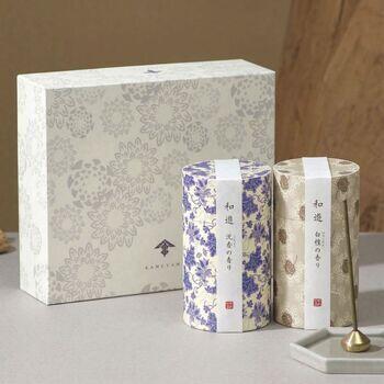 和遊　筒形お線香セット（白檀・沈香）