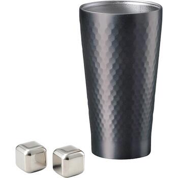 真空二重構造カップ（キューブ2個付）木箱入