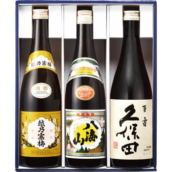 新潟地酒飲みくらべ（越乃寒梅・八海山・久保田）3本