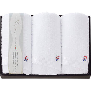 今治しろきらりフェイスタオル3枚セット