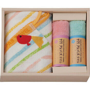 クレパスタオルウォッシュタオル・タオルハンカチセット