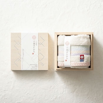 千歳はんかちタオルハンカチ（木箱入）