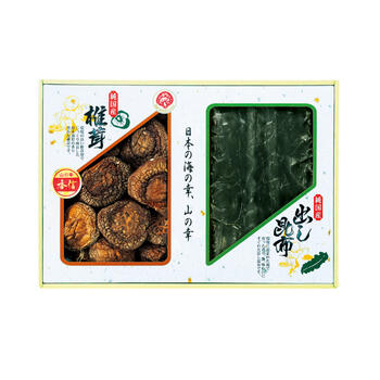 国内産原木香信椎茸（30g）・昆布（50g）詰合せ