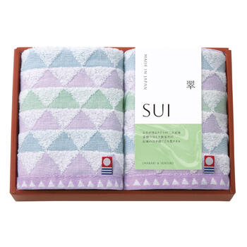 SUI-翠- 日本製 タオルハンカチ2P 87010