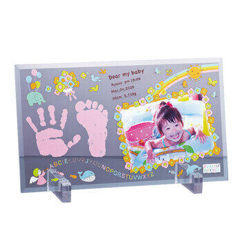 クリアガラス手形足形フレーム【お仕立て券】