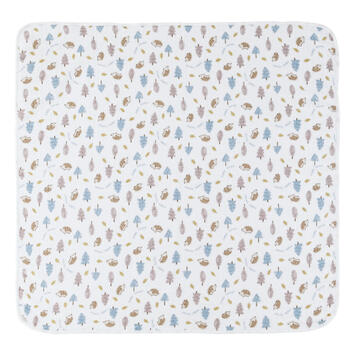 アニマルプリントフード付おくるみ