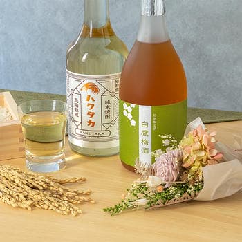 【ミニブーケセット】白鷹梅酒＋長期熟成 樽貯蔵純米焼酎セット