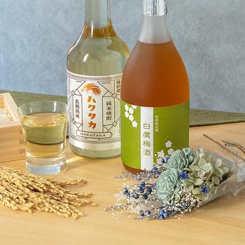【ミニブーケセット】白鷹梅酒＋長期熟成 樽貯蔵純米焼酎セット