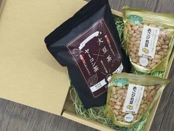 商品イメージのサムネイル　大豆茶×ヤーコン茶＆おこびれ豆2種セット