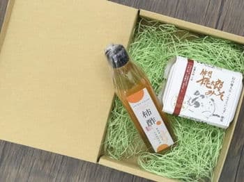 【1年産】信州桃太郎みそ＆柿酢セット