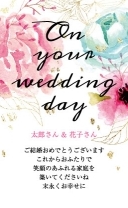 結婚祝い向けメッセージカード　HAPPY WEDDING mini 1