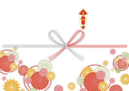 還暦祝い向けのし　ミートマイチク専用【御祝花 / 紅白蝶結び 7本】