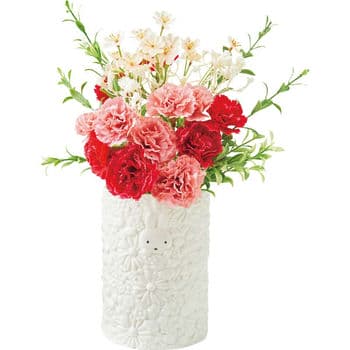 【母の日限定】フラワーミッフィー　お花いっぱいフラワーベース　アートフラワーギフト