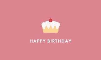 カード HB-M006_Y HAPPY BIRTHDAY mini6