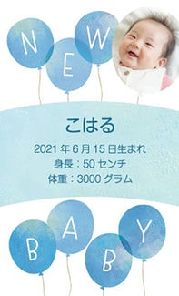 カード SU-M007_T 出産内祝い mini7