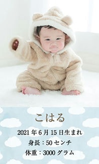 カード SU-M012_T 出産内祝い mini12