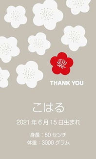 カード SU-M068_T 出産内祝い mini68