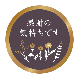 ギフトシール・のしシール rs_58 感謝の気持ちです(ブラウン)