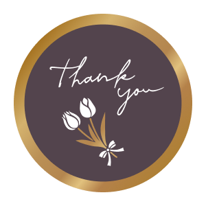 ギフトシール・のしシール rs_60 Thank you(ブラウン)