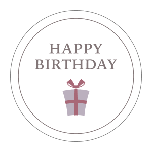 ギフトシール・のしシール rs_63 Happy Birthday(ホワイト)