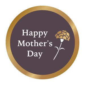ギフトシール・のしシール rs_66 Happy Mother's day(ブラウン)